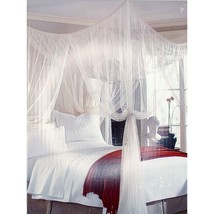 Canopy for queen bed ivory white cream princess elegant mesh 96&quot;H x 84&quot;L... - £40.90 GBP