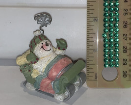 Vintage Mini Resin Christmas Baby Snowman Off White 2 inch Figure - £3.95 GBP