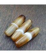 lotto 3 antiche perle di agata agata yemenita modello raro naturale BD-j-19 - $2,265.61 MXN