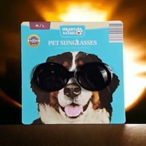 HEART to  TAIL Pet Sunglasses Dog Puppy Cat Sun Glasses Size M/L Black - £9.16 GBP