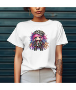 Cute Punk Girl T-Shirt 100% Cotton Alternative Rock Graphic Tee L-3X - $355.24 MXN+