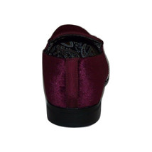 Men Formal shoes After midnight Velvet silver Crystal Slip on 6715 Burgundy new. image 4