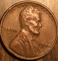 1944 Us Lincoln Wheat One Cent Penny Coin - £1.05 GBP