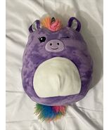Squishmallow Purple Unicorn Plush 8&quot; Stuffed Animal Toy Rainbow Hair Wink - $181.96 MXN