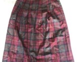 Lands End Pleated Wool Red Green Plaid Skirt 12 Plaid USA Granny Vintage - $37.07