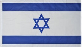 Israel Flag 3&#39; x 5&#39; Ft 100% Nylon Premium Outdoor Embroidered Double Side Jewish - $47.52