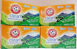 4X Arm &amp; Hammer Clean Scentsations Clean Mountain Fabric Softener Sheets 100 Ct  - $29.95