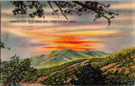 Virginia Sunrise Over Blue Ridge Mountains From Skyline Drive VTG Postcard (B4) - £6.52 GBP