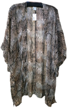 Sonoma Animal Print Naturalist Open Front Kimono Cover-Up, One Size NWT - £10.09 GBP