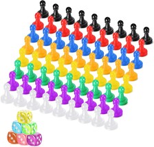 78 Pieces Multicolor Board Game Pieces Include 72 Pieces Multicolor Plastic Pawn - £13.33 GBP