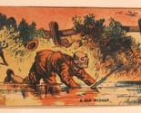 Victorian Trade Card A Sad Mishap Man Falls in Water While His Dog Looks... - $4.94