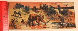 Victorian Trade Card A Sad Mishap Man Falls in Water While His Dog Looks... - $4.94