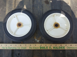 23GG16 Pair Of Snowblower Wheels, 6-7/8&quot; Diameter, 1-1/2&quot; Wide, 1/2&quot; Bore, Gc - £8.83 GBP