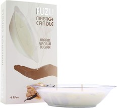 Deeva 82434: Fuzu Massage Candle Warm Vanilla Sugar 4Oz White - £23.17 GBP