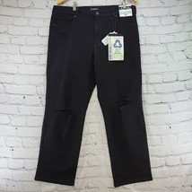 D. Jeans Recycled Vintage Denim Sz 16 High Waist Straight Leg Black New ... - $24.74