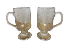 Princess House Crystal Mug Heritage Cup w Footed Pedestal VTG Lot of 2 EUC - £18.17 GBP