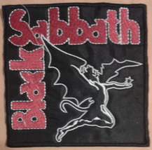 BLACK SABBATH Gargoyle Logo SQUARED EMBROIDERED PATCH Heavy Metal - £7.19 GBP