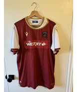 MENS 2XL NWT Valour FC Winnipeg Westjet Macron Soccer Football Futbol Je... - $47.37 CAD