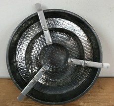 Vintage Antique Bake King Metal Cake Pan w Rounded Layer Doughnut Inserts 9&quot; - £47.18 GBP