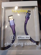 12 piece lot Heyday Made for iPhone Charging  Cable 6ft Braided Metallic Purple - $39.60