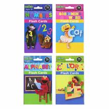 SESAME STREET Flash Card, Picture ABC Letters Words &amp; Color Geometry Sha... - $12.66