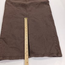 Gap Icon Skirt Maxi Womens Brown Denim Split Front Boho Retro Preppy Size 8 Tall image 8