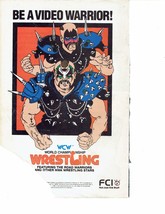 1989 WCW World Championship Wrestling Video Game Print Ad 6.5&quot; x 10&quot; - £15.19 GBP