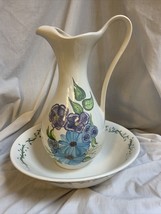 Vintage Handpainted Pitcher And Basin - £15.83 GBP