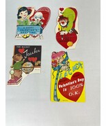 Vintage set of 4 Valentine&#39;s Day Cards For Teachers - $12.00