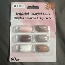 B Color Artificial Colorful Press on Nails Oval Shape, Glue Not Included... - $5.93