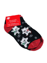 Christmas House - Polar Bear Black Socks - Kid&#39;s Size 7-2 - Low Cut Socks - £6.09 GBP