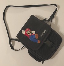 MARIO Nintendo DS Carrying Case Travel Bag Embroidered Black - £7.15 GBP