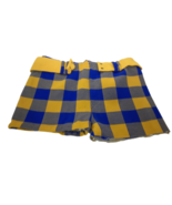 Vintage Sears Roebuck womens Shorts, 1970s? plaid size 28 - 38, Blue Yellow - £20.48 GBP