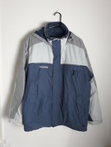 Columbia Sportswear Company Navy Blue Gray Coat Mens Size Large - $566.61 MXN
