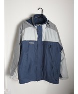 Columbia Sportswear Company Navy Blue Gray Coat Mens Size Large - $566.61 MXN