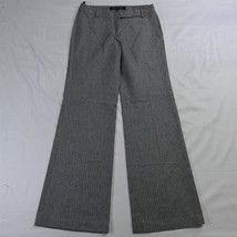 French Connection 10 Gray Stripe Flannel Wool Cashmere Wide Leg Womens Pants - £19.97 GBP