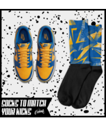 TRI Socks for Dunk Low UCLA Blue Jay University Gold Yellow Michigan Shi... - £16.17 GBP