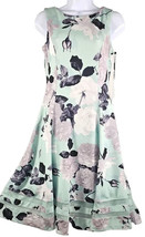 Calvin Klein Womens Blue Floral Sleeveless Illusion Hem Midi Dress Size 10 - £29.81 GBP