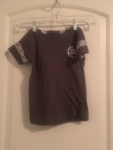 On Fire Girls Gray &amp; White Short Sleeve Shirt Size 6 - £21.81 GBP