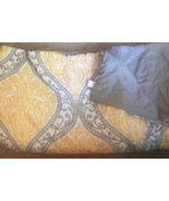 Mainstays Queen size comforter set Gray/Yelllow pattern, Sheet Set, 2 Sh... - £20.36 GBP
