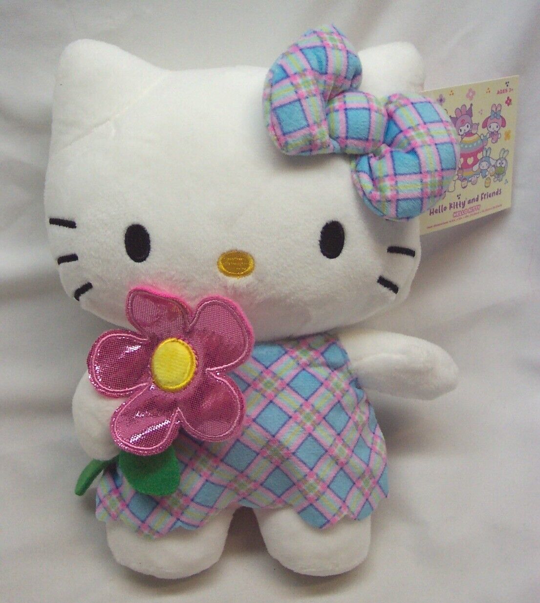 Primary image for Sanrio SPRING EASTER HELLO KITTY W/ FLOWER 8" Plush STUFFED ANIMAL TOY NEW
