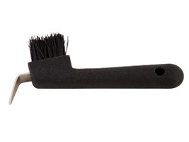 Horse Farrier Tool 7&quot; HOOF PICK BRUSH Grooming Black 98416 - £7.63 GBP