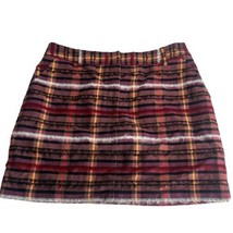 Topshop orange pink Plaid Mini Skirt Size 8 - £19.45 GBP