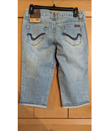 NEW ZANA DI 17&quot; Knee Length Capri Blue Light Wash Denim Jeans  Size 9 NWT - £14.46 GBP