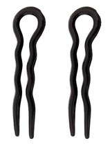 Caravan Large Crink Hair Pin Black 3-1/2&quot; - £7.98 GBP