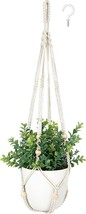 Mkono Medium Fake Hanging Plant With Pot, Macrame Plant Hanger With Fake... - £25.60 GBP