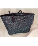 Coach Reversible City Tote Bag Flower Ranch Floral Multicolor Solid Blac... - $204.55 CAD