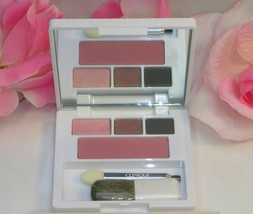 New Clinique Color Colour Surge 3 Eye Shadows & Blush Compact Strawberry Slate - $10.55