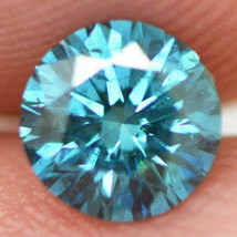 Blue Diamond Loose Round Shaped Fancy 0.42 Carat Enhanced SI1 Certified 4.81 MM - £293.56 GBP