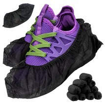 Black Disposable Shoe Covers 16x6&quot; 2000 Pack PP 35 GSM Non Slip - $189.67